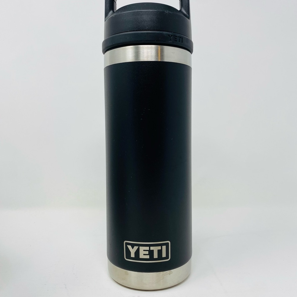 NWT Yeti Black and Silver Travel Mug 16 ounces